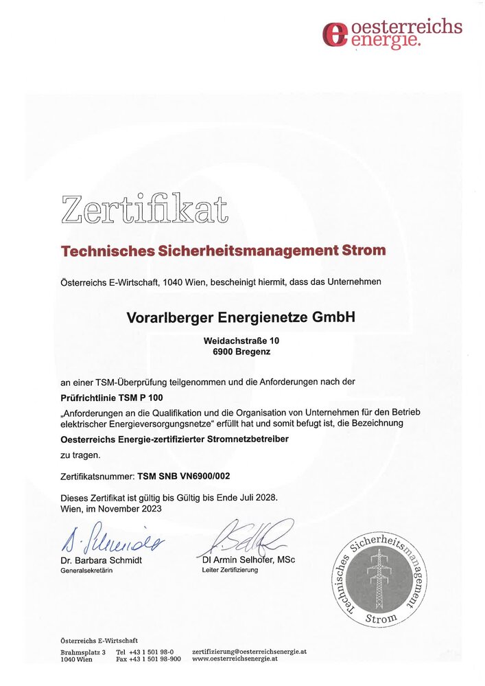 Technisches Sicherheitsmanagement Strom